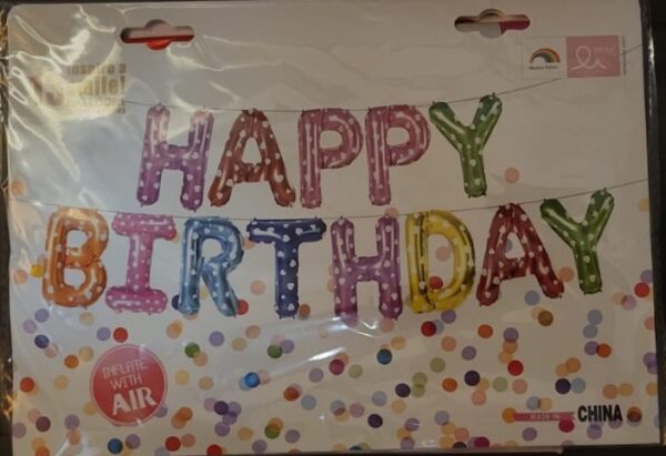 HAPPY BIRTHDAY FOIL BALOONS 13 PCS SET