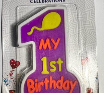 1 ST HAPPY BIRTHDAY CANDLE