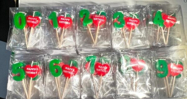 0-9 CANDLE WITH HEART(10PCS PACK) - Image 2