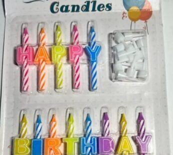 HAPPY BIRTHDAY CANDLES 13 PCS WITH STAND