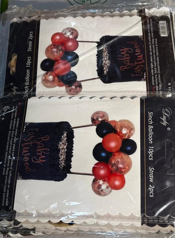 BALLOON CAKE TOPPER WITH SPARKLES