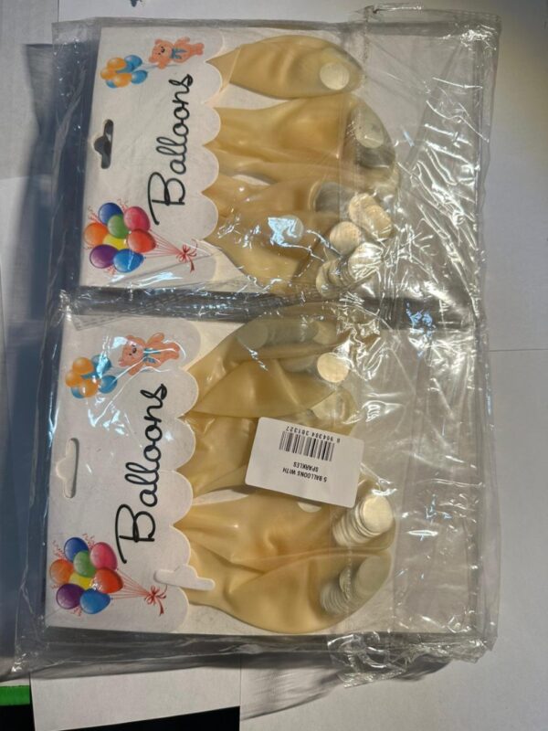 BALOONS WITH SPARKLES 5 PCS WITH CONFETTI