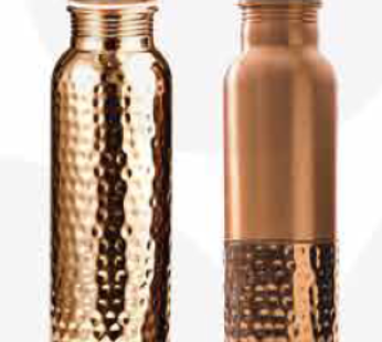 COPPER Q7 BOTTLE HALF HAMMERED NO.2
