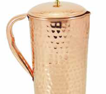 COPPER JUG NO. 4 HAMMERED WITH T.N