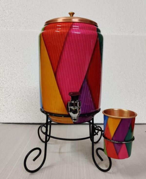 COPPER MATKA WITH STAND MINA 5 LTR
