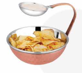 SS COPPER KADHAI SNACK SERVER