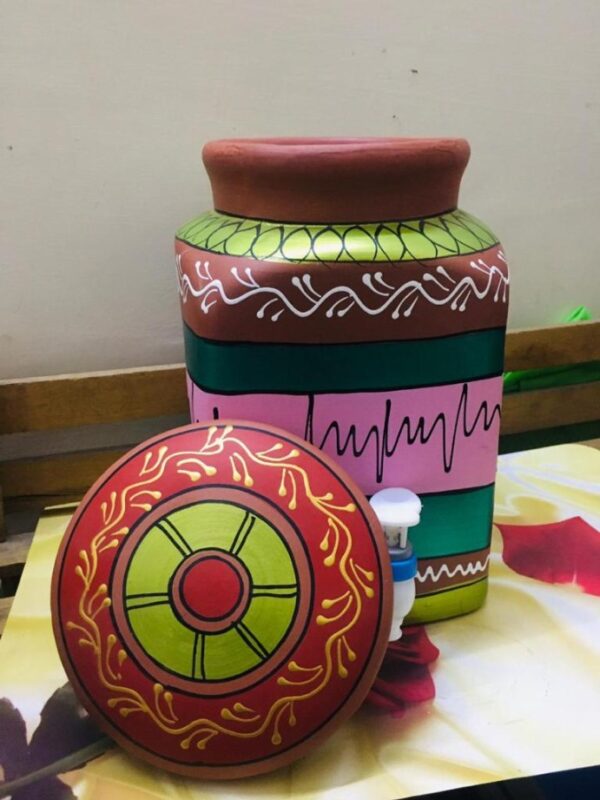 3 LTR SQUARE WATER JAR PAINTING - Image 6