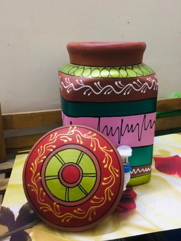 3 LTR SQUARE WATER JAR PAINTING - Image 4