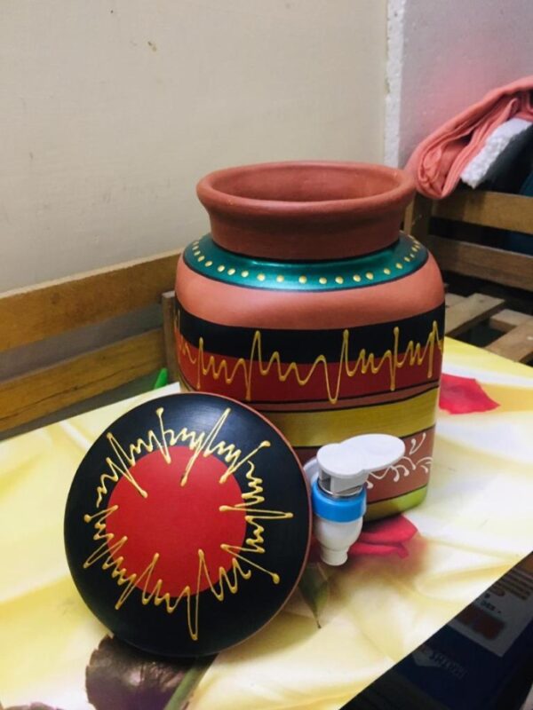 4 LTR SQUARE WATER JAR PAINTING - Image 7