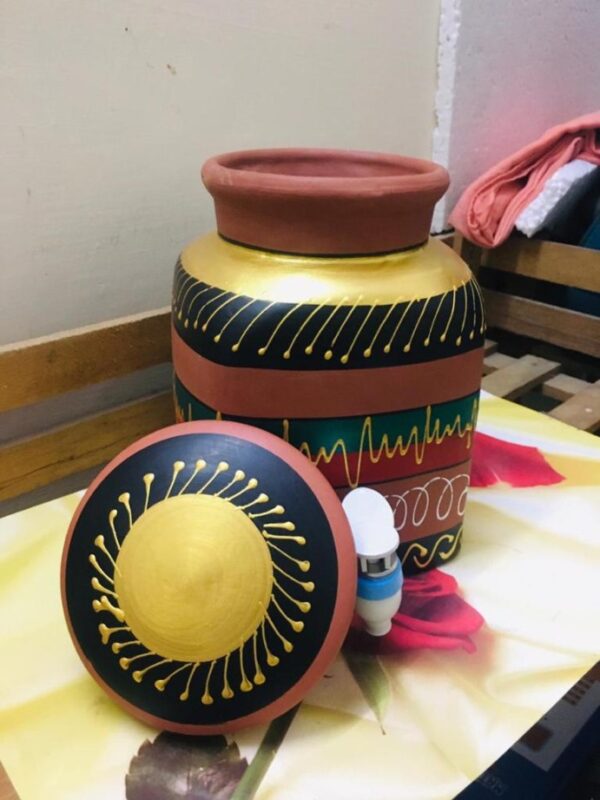 4 LTR SQUARE WATER JAR PAINTING - Image 6