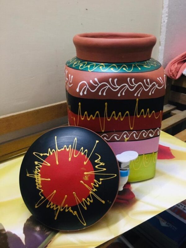 4 LTR SQUARE WATER JAR PAINTING - Image 5