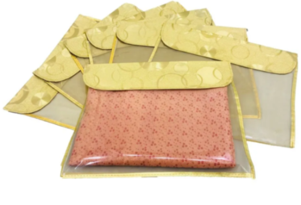 GOLDEN / SILVER FLAP SAREE COVERS