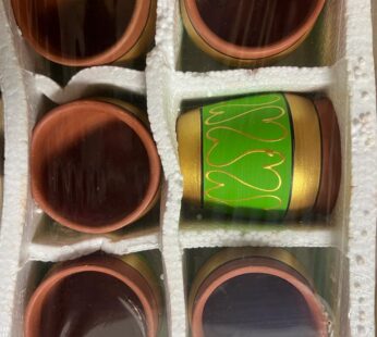 khullad tea painted 6 pcs set